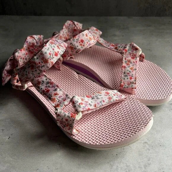 Time And Tru Cushion Sole Women’s Floral Strappy Slip On  Sandals Size 7 - Picture 6 of 15